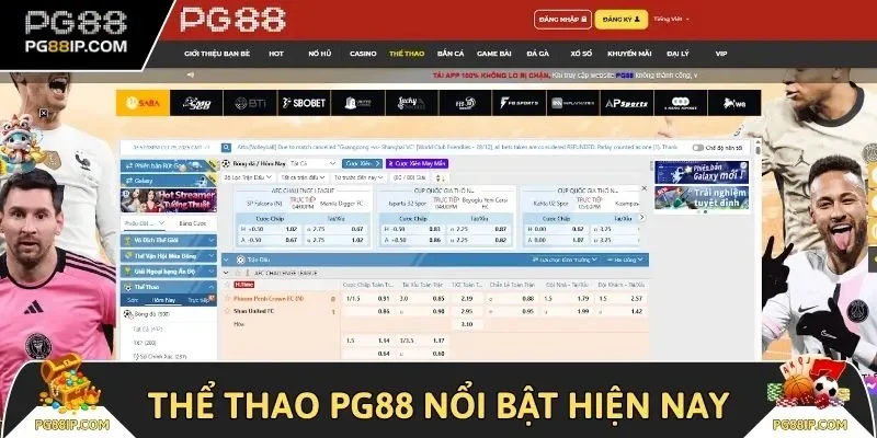 Thể thao PG88 sảnh cược nổi bật hiện nay 